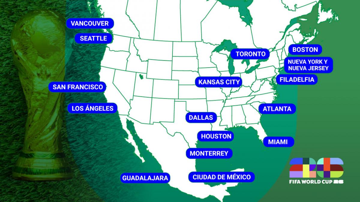 Lista completa de estadios del Mundial 2026